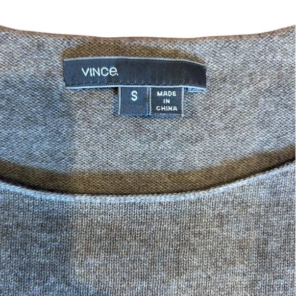 VINCE Oversize Wool Cashmere Blend Boxy Sweater Gray Grey Women's SMALL - Picture 3 of 7